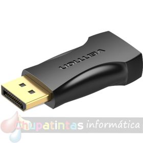 Vention Adaptador Displayport 1.2 Macho a HDMI 2.0 Hembra 4K- Color Negro-1