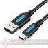 Vention Cable USB-A Macho a USB-C Macho 3A 60W 480Mbps - 2m - Color Negro-1