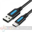 Vention Cable USB-A Macho a USB-C Macho 3A 60W 480Mbps - 2m - Color Negro