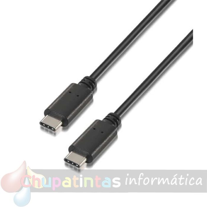 Aisens Cable USB 2.0 3A - Tipo USB-C/M-USB-C/M - 1.0m - Color Negro-1