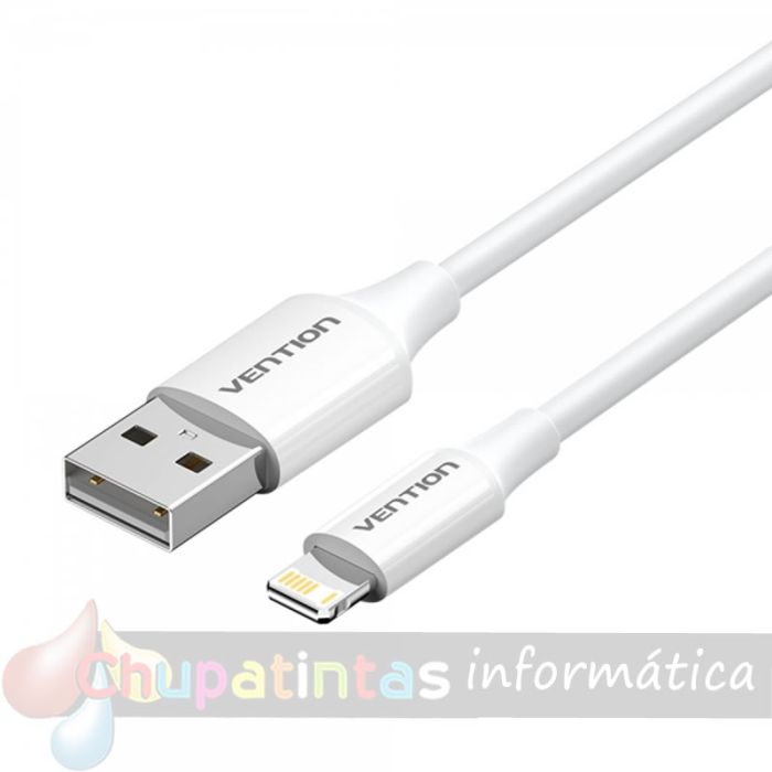 Vention Cable USB Macho a Lightning Macho 3A - 1m - Color Blanco-1