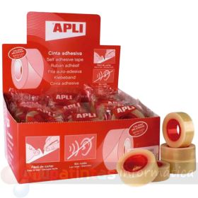 Apli Expositor de 35 Cintas Adhesivas Transparente 19 mm x 33 m-1