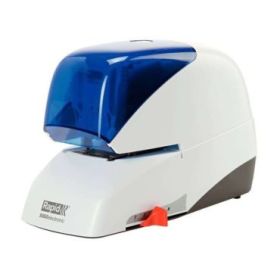 Rapid Grapadora Electrica Supreme R5050E - 50 Hojas - Carga de Cartucho - Duradera - Blanco/Azul