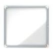 Nobo Vitrina Exteriores 6 Hojas A4 Superficie Blanca Magnetica - 752x692x45mm - Puerta Seguridad Cerradura Marco Aluminio - Color Blanco