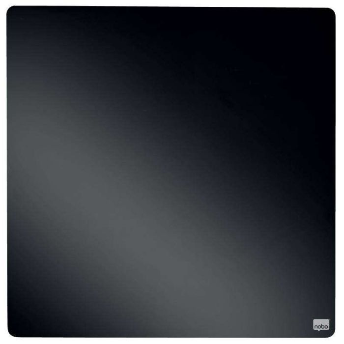 Nobo Tile Mini Pizarra Magnetica 360x360mm - sin Marco - Variedad de Colores - Almohadillas e Imanes - Diseño Creativo y Colorido - Negro