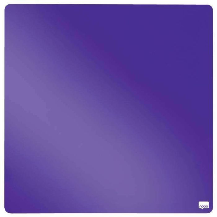 Nobo Tile Mini Pizarra Magnetica 360x360mm - sin Marco - Almohadillas Adhesivas e Imanes - Diseño Creativo y Colorido - Color Violeta