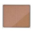 Nobo Premium Plus Vitrina de Puerta Corredera con Fondo de Corcho 15xA4 - Cerradura de Esquina Integrada - Superficie Autorreparable - Natural
