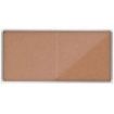 Nobo Premium Plus Vitrina de Puerta Corredera con Fondo de Corcho 27xa4 - Seguridad y Elegancia - Natural