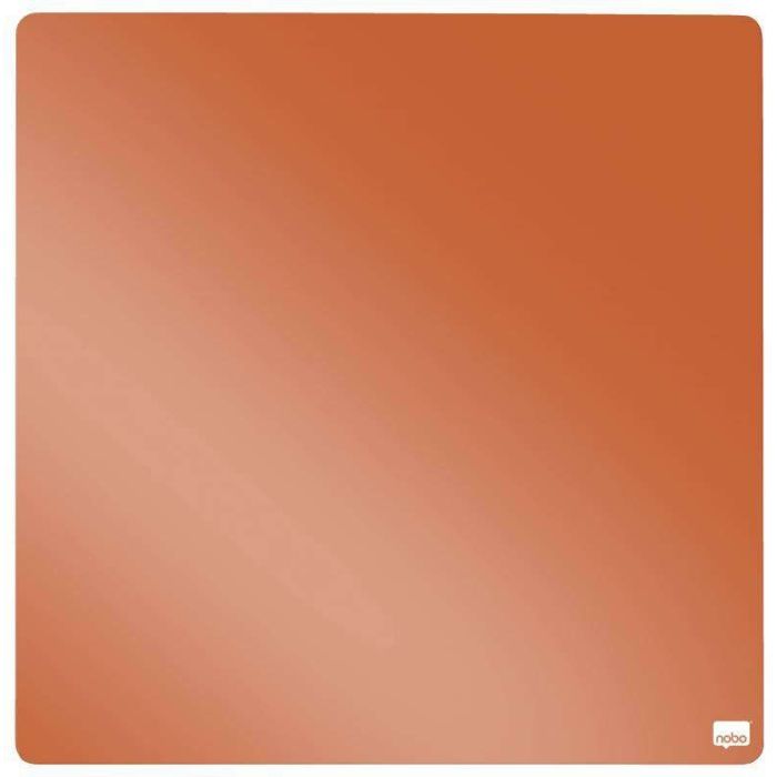 Nobo Tile Mini Pizarra Magnetica 360x360mm - sin Marco - Variedad de Colores - Almohadillas e Imanes - Diseño Creativo y Colorido - Naranja