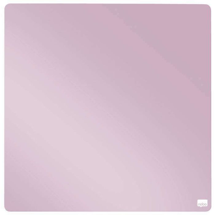 Nobo Mini Pizarra Magnetica Tile 360x360mm - sin Marco - Almohadillas Adhesivas e Imanes - Diseño Creativo y Colorido - Rosa