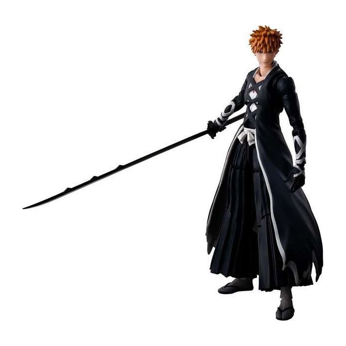 Tamashii Nations SH Figuarts Bleach: Thousand-Year Blood War Ichigo Kurosaki modo Bankai Tensazangetsu - Figura Articulada - Altura 15cm aprox.