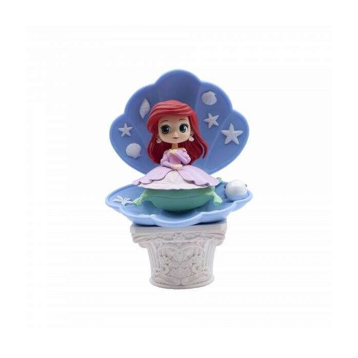 Banpresto Disney Characters Q Posket La Sirenita Ariel Ver.A Pink Dress Style - Figura de Coleccion - Altura 12cm aprox. - Fabricada en PVC y ABS