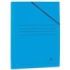 Mariola Carpeta de Carton Plastificado Folio 500gr/m2 - Medidas 34x25cm - Cierre con Goma Elastica - Color Azul