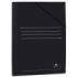 Mariola Carpeta de Carton Plastificado Folio 500gr/m2 - Medidas 34x25cm - Cierre con Goma Elastica - Color Negro
