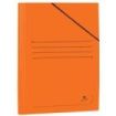 Mariola Carpeta de Carton Plastificado Folio 500gr/m2 - Medidas 34x25cm - Cierre con Goma Elastica - Color Naranja