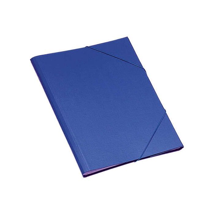 Dohe Carpeta Clasificadora 12 Departamentos - Formato Folio - Carton Plastificado - Cierre con Gomas - Color Azul