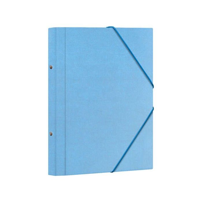 Dohe Carpeta Clasificadora 12 Departamentos - Formato Folio - Carton Plastificado - Cierre con Gomas - Color Azul Claro