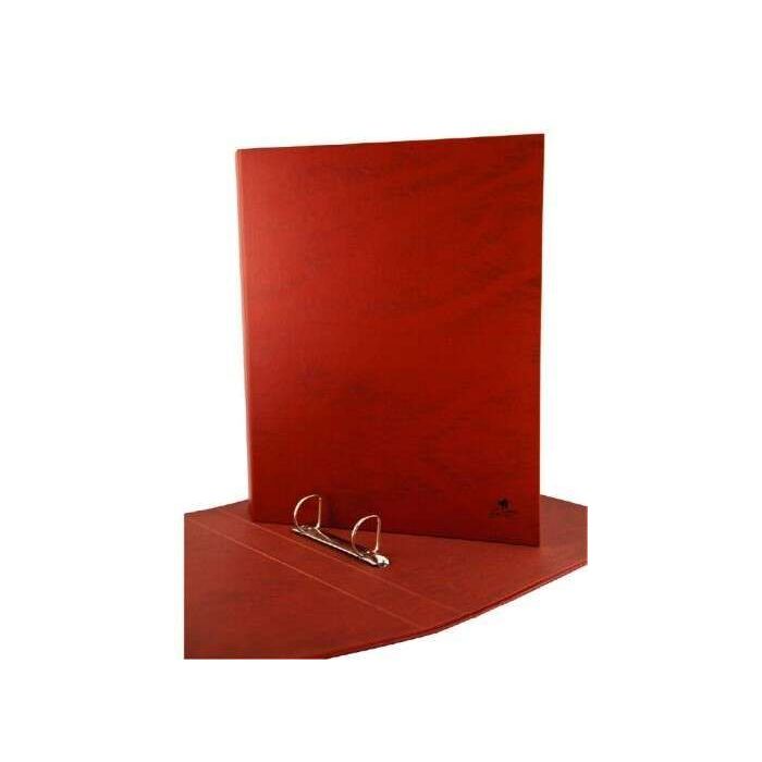 Mariola Carpeta Archivador de 2 Anillas Carton Forrado Papel Plastificado Cuero - Tamaño Folio Apaisado - Anillas Mixtas 40mm - Medidas 25x34x5.5cm - Color Marron