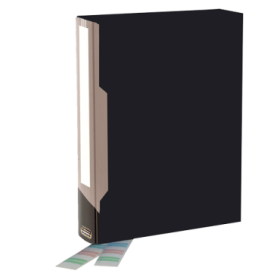 Bankers Box Carpeta Porta-Fundas Polipropileno Flexible - 100 Fundas - Etiquetas Personalizables - Dimensiones Externas 6.50x31.50x23.50cm - Dimensiones Internas 11.81x9.63cm