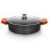 Orbegozo CDB 1028 Cacerola Baja de Aluminio Fundido - Versatilidad y Seguridad en la Cocina - Antiadherente Libre de Pfoa - Apta para Todo Tipo de Fuegos - Capacidad 4.2 L
