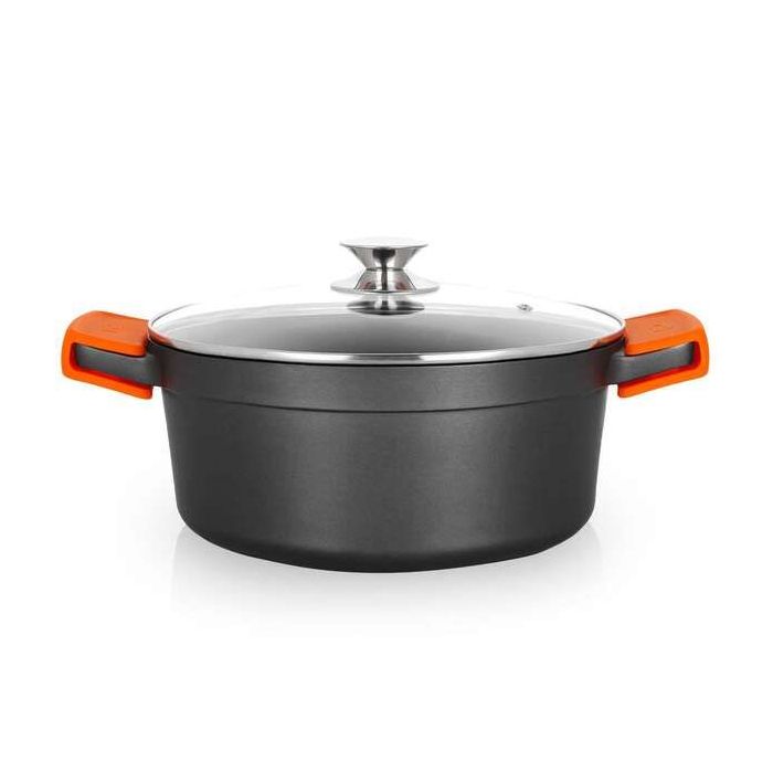 Orbegozo CDH 3028 - Cacerola de Aluminio Fundido - Cocina con Seguridad y Versatilidad - Antiadherente y Apta para Todo Tipo de Fuegos