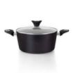 Orbegozo CFM 2028 Fundicook Cacerola de Aluminio Forjado con Capacidad de 5.09L - Antiadherente - Facil Limpieza - Mango Ergonomico y Tapa de Cristal Templado