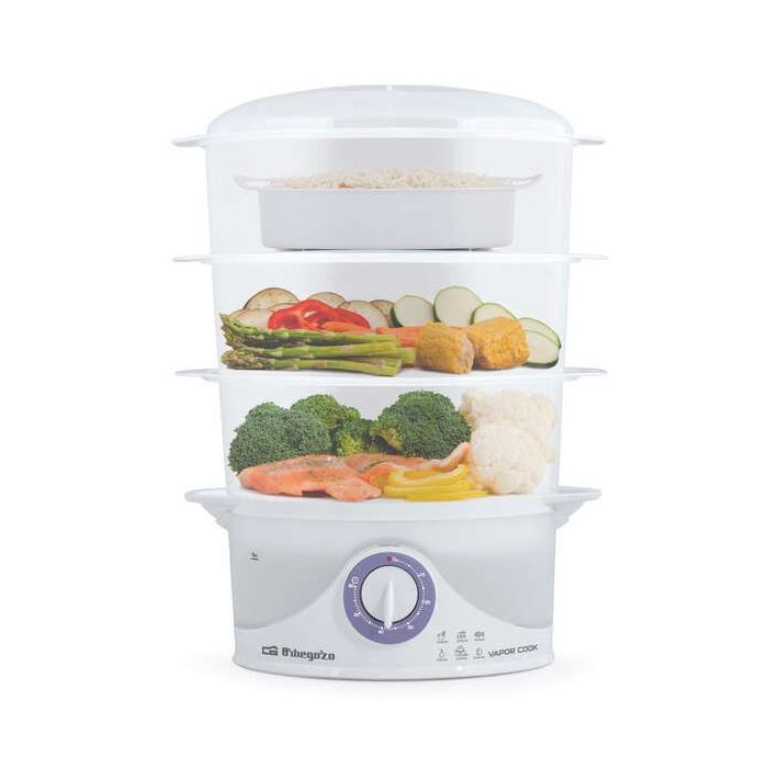 Orbegozo CO 4015 Vaporera Multifuncional - Cocina Saludable y Completa en un Solo Equipo - Temporizador de 60 Minutos - Capacidad de 9 Litros - Libre de Bisfenol a - Potencia de 800W