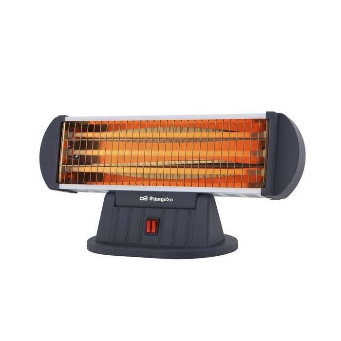 Orbegozo Estufa de Cuarzo BP 0204 - Calor Intenso y Uniforme por Radiacion - 3 Niveles de Potencia - Sistema de Seguridad Antivuelco - Diseño Horizontal Orientable