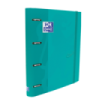 Oxford Touch A4+ Europeanbinder - Tapa Extradura Resistente - Lomo de 45mm - Anillas 4Dx35mm - Incluye Recambio 5x5 - Color Aqua