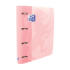 Oxford Europeanbinder Touch A4+ Carpeta de Anillas con Recambio Cuadricula 5x5 - Tapa Extradura - Cierre con Goma Elastica - Color Flamingo Pastel