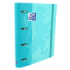 Oxford Europeanbinder Touch A4+ Carpeta de Anillas con Recambio Cuadricula 5x5 - Tapa Extradura - Cierre con Goma Elastica - Color Azul Pastel