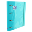 Oxford Europeanbinder Touch A4+ Carpeta de Anillas con Recambio Cuadricula 5x5 - Tapa Extradura - Cierre con Goma Elastica - Color Azul Pastel