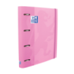 Oxford Touch A4+ Europeanbinder - Tapa Extradura Resistente - Lomo de 45mm - Anillas 4Dx35mm - Recambio 5x5 Incluido - Color Fucsia Pastel