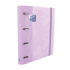 Oxford Europeanbinder Touch A4+ Carpeta de Anillas con Recambio Cuadricula 5x5 - Tapa Extradura - Cierre con Goma Elastica - Color Malva Pastel