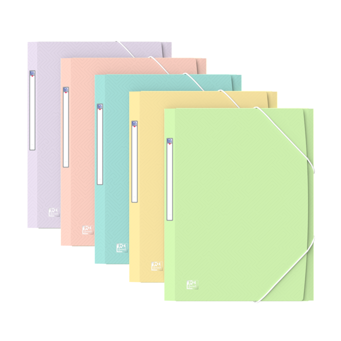 Oxford A4+ PP TR Pastel STD - Carpeta de Plastico Resistente - Tamaño A4+ - Diseño Moderno y Elegante - Ideal para Organizar Documentos - Colores Surtidos