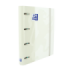 Oxford Europeanbinder Classic A4+ Carpeta de Anillas con Recambio Cuadricula 5x5 - Tapa Extradura - Cierre con Goma Elastica - Color Blanco