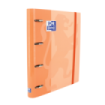 Oxford Europeanbinder Classic A4+ Carpeta de Anillas con Recambio Cuadricula 5x5 - Tapa Extradura - Cierre con Goma Elastica - Color Melocoton