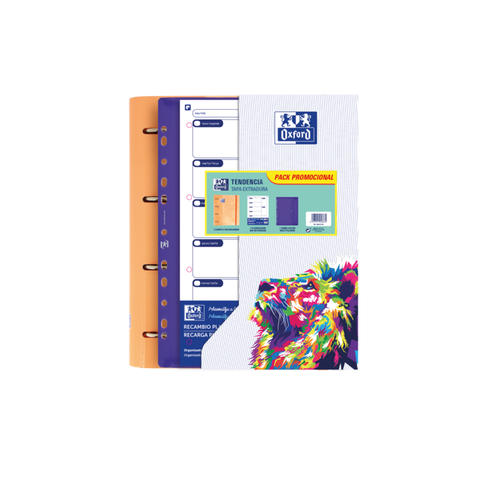 Oxford Europeanbinder Oxfcla A4 - Carpeta de Tamaño A4 - Incluye 10 Fundas Transparentes - con Etiqueta para Identificacion
