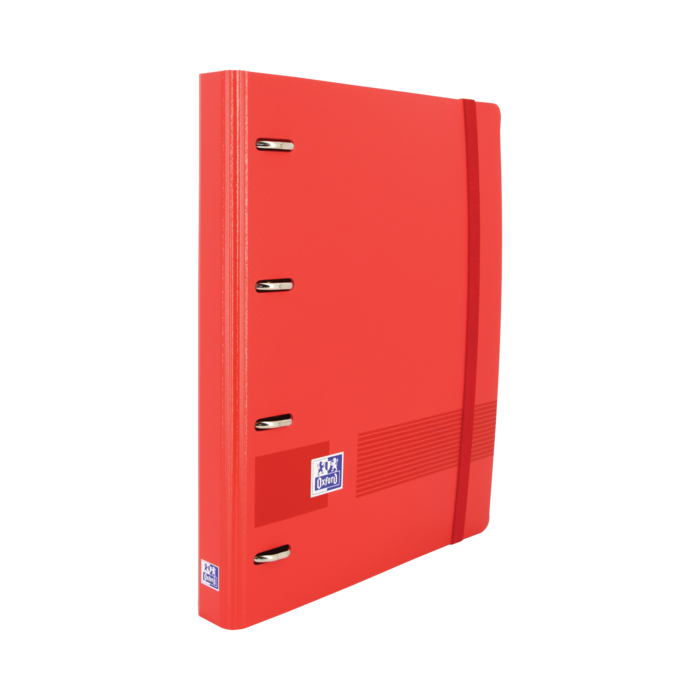 Oxford Live - Go A4+ Europeanbinder - Polyfoam Resistente - Lomo de 45mm - Anillas 4Dx35mm - Incluye Recambio 5x5 - Color Rojo