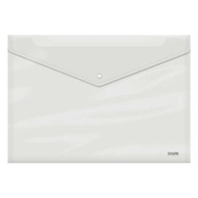 Dohe Carpeta A5 Apaisada - 210x148mm - Apertura Superior y Cierre Broche Automatico - Fabricada en Polipropileno Cristal de 150 Micras