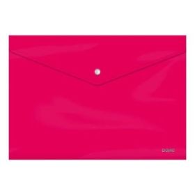 Dohe Carpeta Apaisada con Cierre de Broche Automatico - 200 Micras - Fabricada en Polipropileno Opaco Cristal - Resistente y Duradera