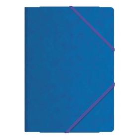 Dohe Carpetas de Gomas con Tres Solapas - Tamaño Folio - Fabricadas en Cartulina de Primera Calidad - Plastificadas - Cierre de Gomas Planas