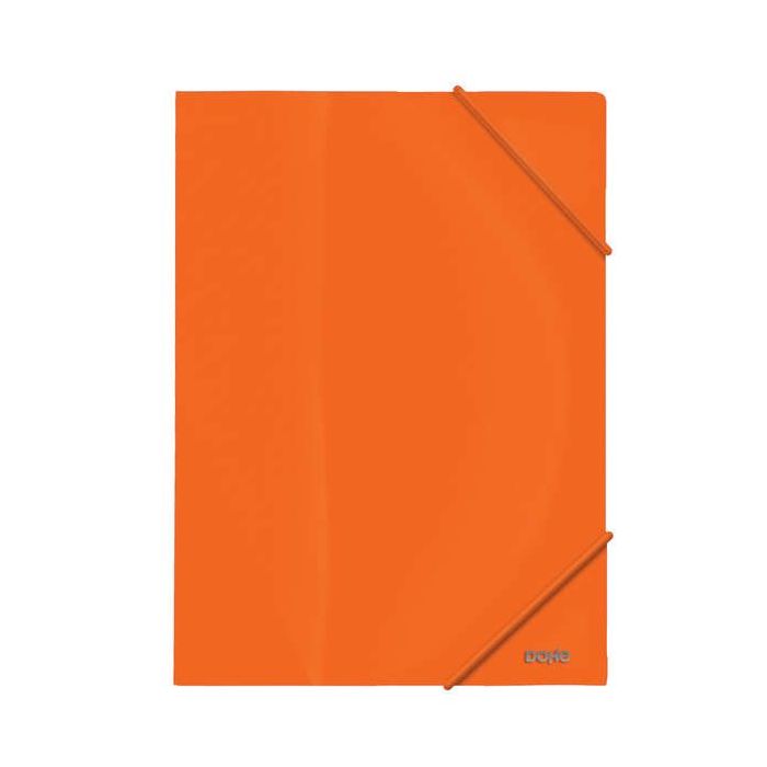 Dohe Carpeta de Gomas con Tres Solapas - 600 Micras - Fabricada en Polipropileno Opaco Cristal - Cierre con Gomas Redondas