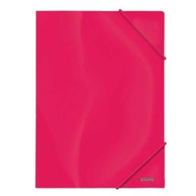 Dohe Carpeta de Gomas con Tres Solapas - 600 Micras - Fabricada en Polipropileno Opaco Cristal - Cierre de Gomas Redondas