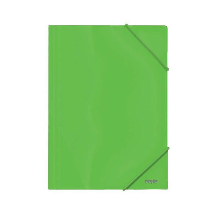 Dohe Carpeta de Gomas con Tres Solapas - 600 Micras - Fabricada en Polipropileno Opaco Cristal - Cierre de Gomas Redondas