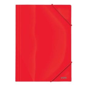 Dohe Carpeta de Gomas con Tres Solapas - 600 Micras - Fabricada en Polipropileno Opaco Cristal - Cierre de Gomas Redondas