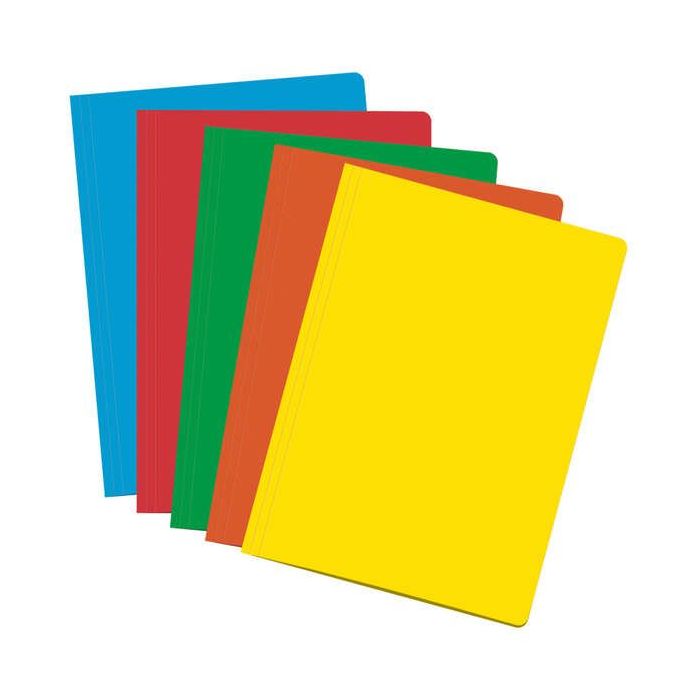 Dohe Pack de 50 Subcarpetas de Cartulina de 180gr - Con Ranura para Fastener - Resistente y Duradera - Ideal para Organizar Documentos - Colores Surtidos