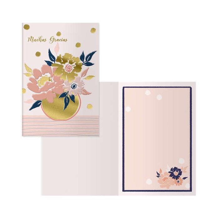 Dohe Tarjeta de Felicitacion - 11.5x17cm - Impresas a Todo Color - Estampaciones con Pelicula de Color - Estampacion en Seco - Papel Offset Blanco de 300gr - Incluye Sobre de Color