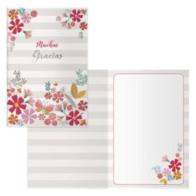 Dohe Tarjeta de Felicitacion - 11.5x17cm - Impresion a Todo Color - Estampaciones con Pelicula de Color - Estampacion en Seco - Papel Offset Blanco de 300gr - Incluye Sobre de Color