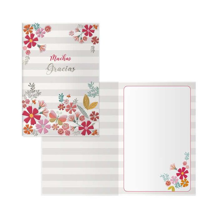 Dohe Tarjeta de Felicitacion - 11.5x17cm - Impresion a Todo Color - Estampaciones con Pelicula de Color - Estampacion en Seco - Papel Offset Blanco de 300gr - Incluye Sobre de Color